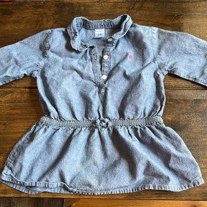 Carter's long sleeve blue jean dress